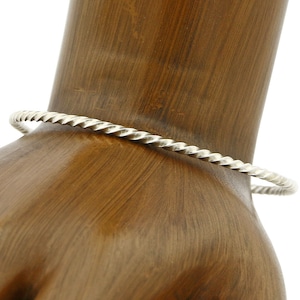 Navajo Rare Handmade Baby Hand Spun .925 SOLID Sterling Silver Bracelet