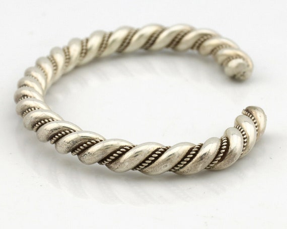 Navajo Handmade Bracelet .925 SOLID Silver Native… - image 5