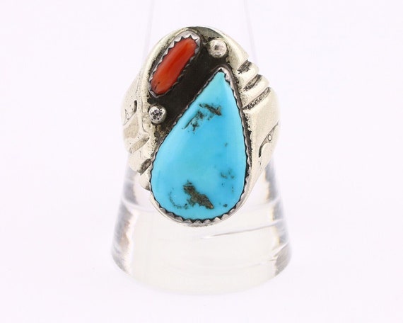 Navajo Ring 925 Silver Sleeping Beauty Turquoise … - image 4