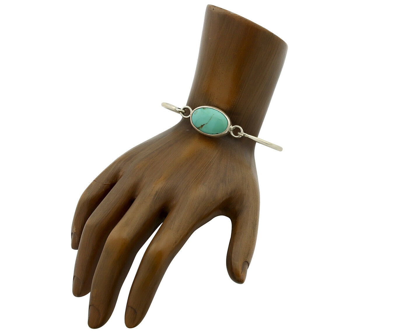 Navajo Bracelet .925 Silver Blue Arizona Turquoise Native