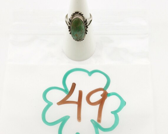 Navajo Ring .925 Silver Royston Turquoise Artist … - image 9