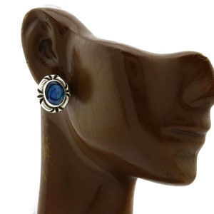 Navajo Hand Stamped Natural Mined MOP .925 SOLID Silver Stud Earrings