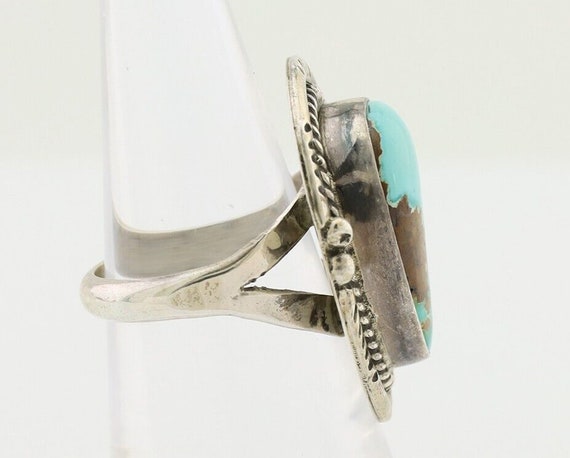 Navajo Ring 925 Silver Royston Turquoise Native A… - image 6
