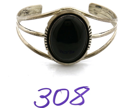 Navajo Bracelet Onyx .925 Silver W. Denetdale C.80's - Etsy Navajo Bracelet Onyx .925 Silver W. Denetdale C.80's - Etsy