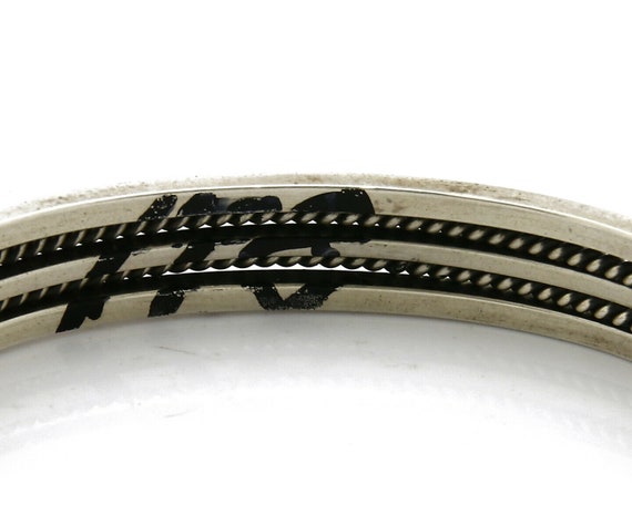 Women's Navajo Bracelet .925 Silver Handmade Arti… - image 7