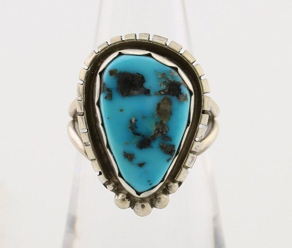 Navajo Handmade Ring 925 Silver Turquoise Signed … - image 4