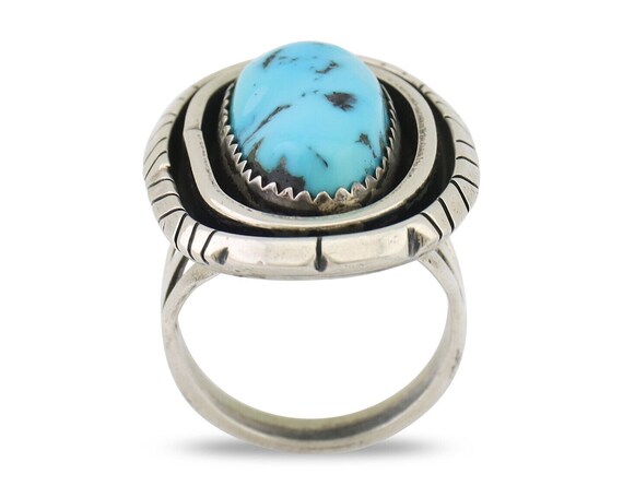 Navajo Ring 925 Silver Sleeping Beauty Turquoise … - image 3