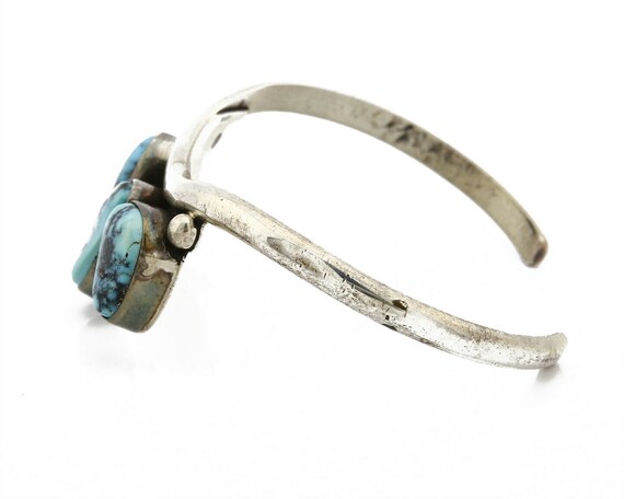 Navajo Natural Blue Turquoise .925 SOLID Silver C… - image 5