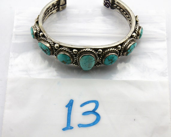 Rare Vintage Navajo Carico Lake Turquoise Shadow Setting Native American Jewelry Silver Bracelet Rare Vintage Navajo Carico Lake Turquoise Shadow Setting Native American Jewelry Silver Bracelet