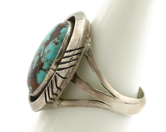 Navajo Ring .925 Silver Natural Blue Turquoise Si… - image 5