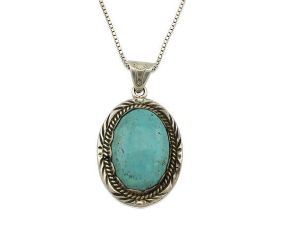 Navajo Handmade Pendant Necklace .925 Silver Arti… - image 1