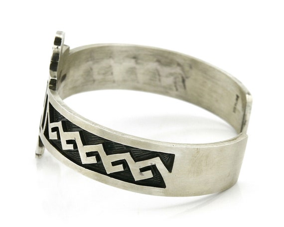 Navajo Handmade Bracelet .925 Silver Thunderbird … - image 5