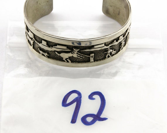 Navajo Bracelet .925 SOLID Silver Artist Signed B… - image 9