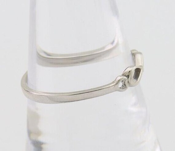 Infinity Heart Promise Ring 925 Solid Silver Size… - image 6