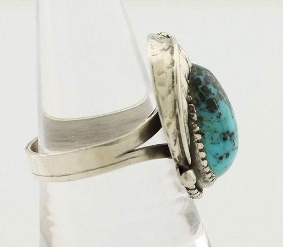 Navajo Ring 925 Silver Natural Blue Turquoise Nat… - image 6