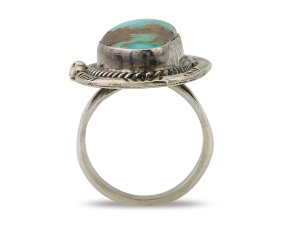 Navajo Ring 925 Silver Royston Turquoise Native A… - image 3