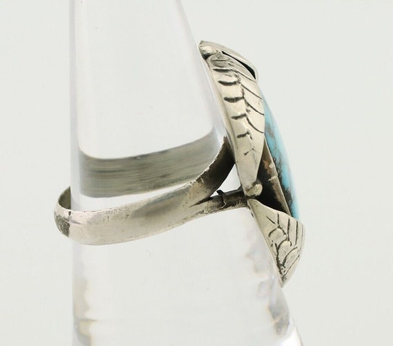 Navajo Ring 925 Silver Natural Turquoise Native A… - image 6