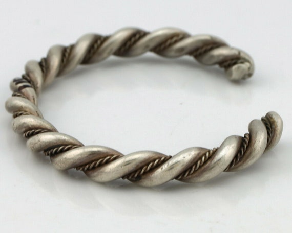 Navajo Handmade Bracelet .925 SOLID Silver Native… - image 5