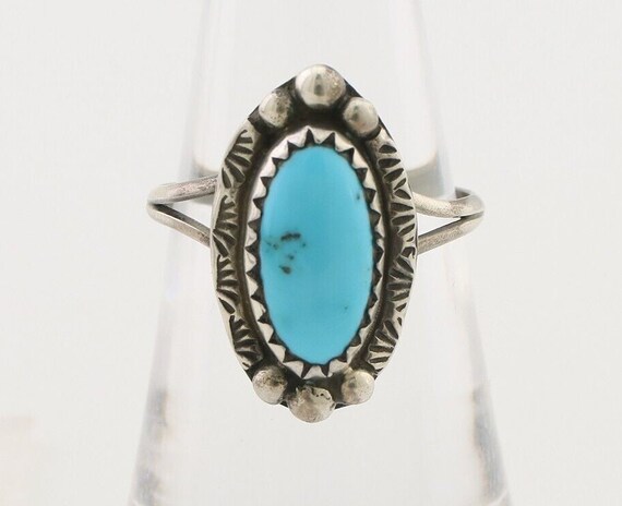 Navajo Ring 925 Silver Sleeping Beauty Turquoise … - image 4
