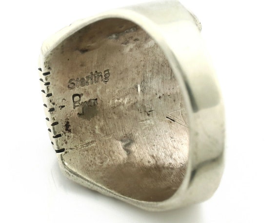 Navajo Ring .925 Silver Handmade Black Onyx Artis… - image 7