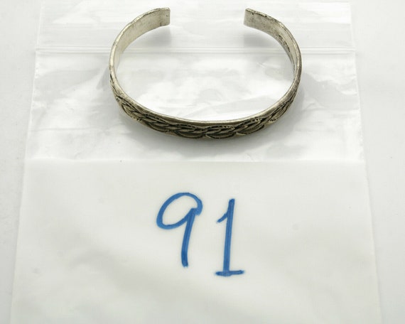 Navajo Bracelet .925 Silver Handmade Hand Stamped… - image 9
