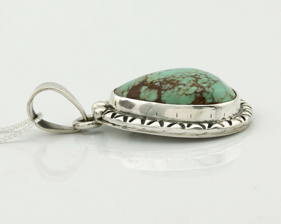 Navajo Necklace .925 Silver Kingman Turquoise Sig… - image 5