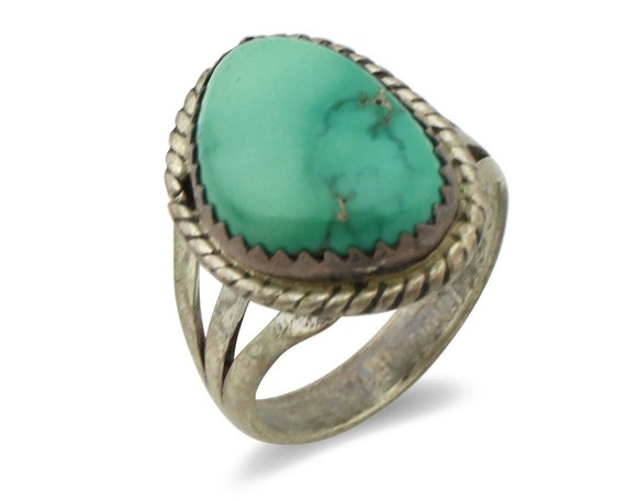 Navajo Ring .925 Silver Royston Turquoise Native … - image 1