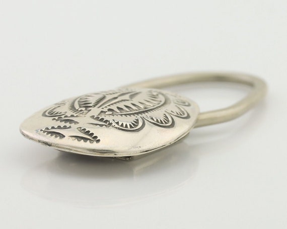 Navajo Hand Stamped Key Chain .925 Silver Handmad… - image 5