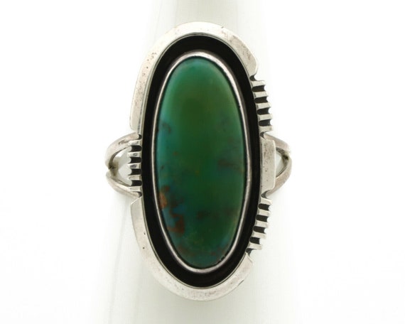Navajo Ring .925 Silver Royston Turquoise Native … - image 4