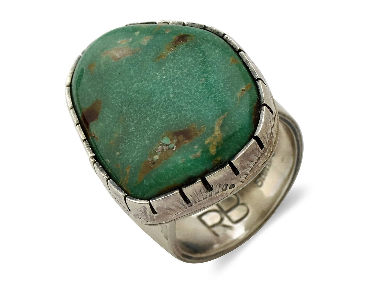 【ET】R.B turquoise SILVER 925 Indian Native American RB Sterling Silver 925 Indian Head Turquoise