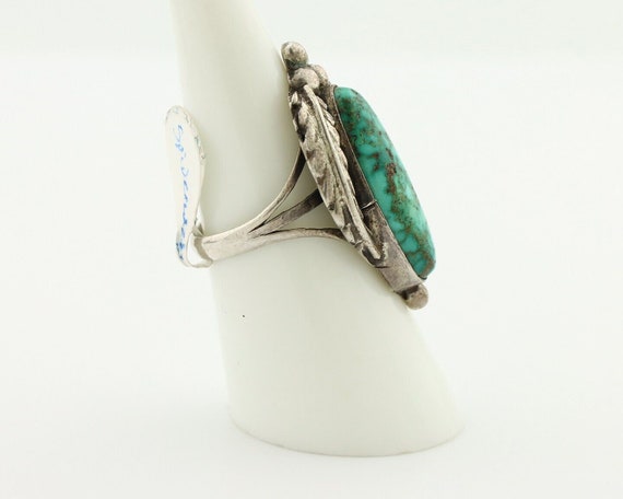 Navajo Ring 925 Silver Spiderweb Turquoise Native… - image 6