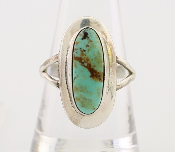 Navajo Handmade Ring 925 Silver Blue Turquoise Ar… - image 4