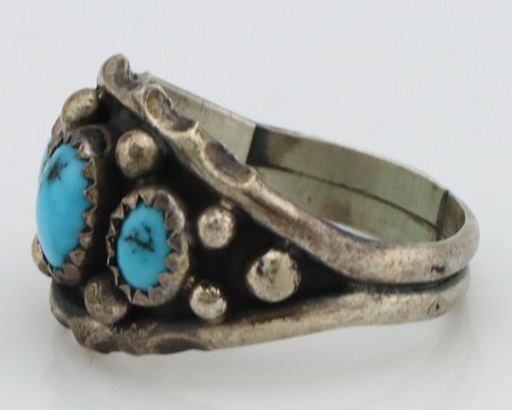Navajo Ring 925 Silver Turquoise Artist Signed E … - image 5
