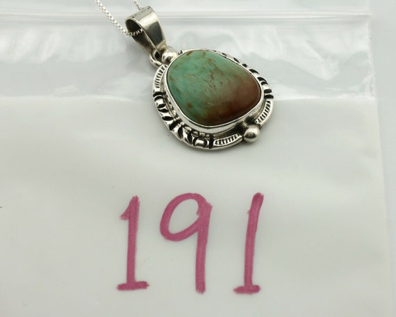 Navajo Necklace .925 Silver Kingman Turquoise Sig… - image 10