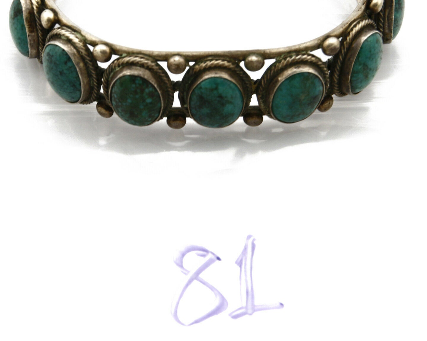 Women's Navajo Turquoise Bracelet .925 Silver Handmade Women's Navajo Turquoise Bracelet .925 Silver Handmade