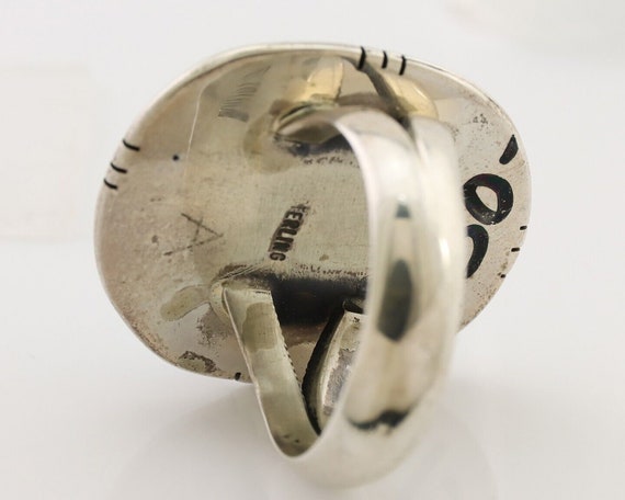 Navajo Ring 925 Silver Morenci Tuquoise Native Am… - image 7