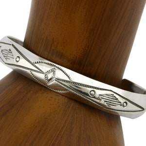 Navajo Armband SOLID .925 Silber Hand gestempelt Signiert Tsehen C.80&#39;s