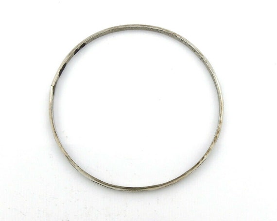 Women's Navajo Bracelet .925 Silver 3.5 mm Wide H… - image 5