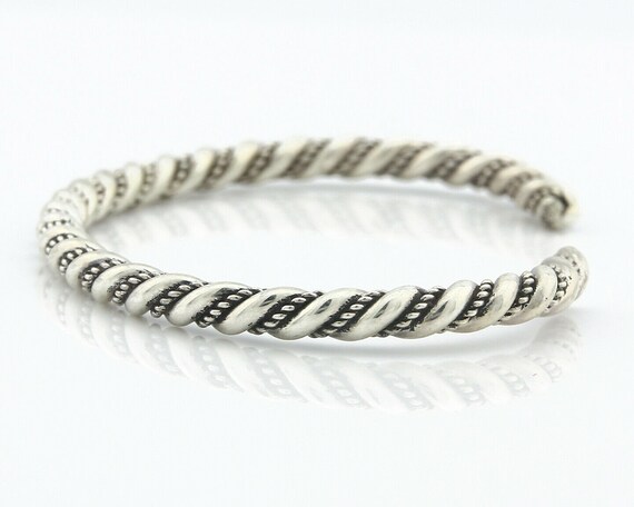 Navajo Bracelet .925 SOLID Silver Handmade Artist… - image 5