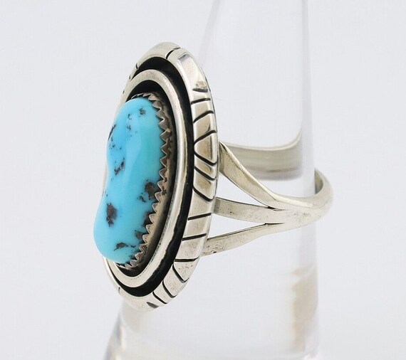 Navajo Ring 925 Silver Sleeping Beauty Turquoise … - image 5