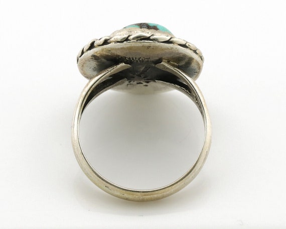 Navajo Ring 925 Silver Bisbee Turquoise Artist Si… - image 6