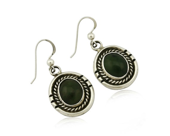 Women's Navajo Handmade Earrings .925 Silver & Ag… - image 1