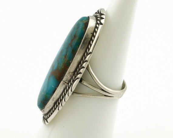 Navajo Ring .925 Silver Blue Southwest Turquoise … - image 5