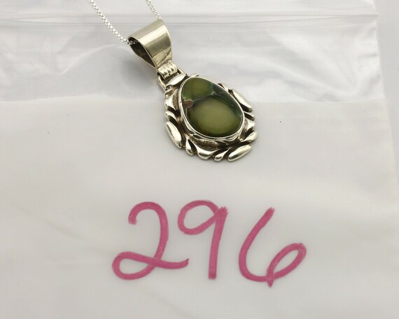 Navajo Necklace .925 Silver Damele Variscite Sign… - image 10