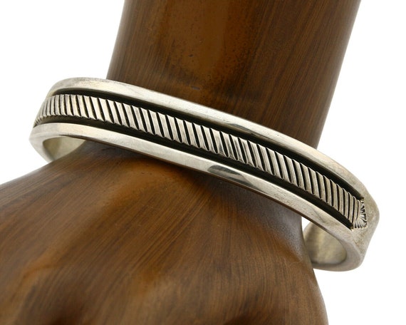 Navajo Handmade Bracelet .925 Silver Artist Signed