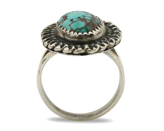 Navajo Ring 925 Silver Bisbee Turquoise Artist Si… - image 3