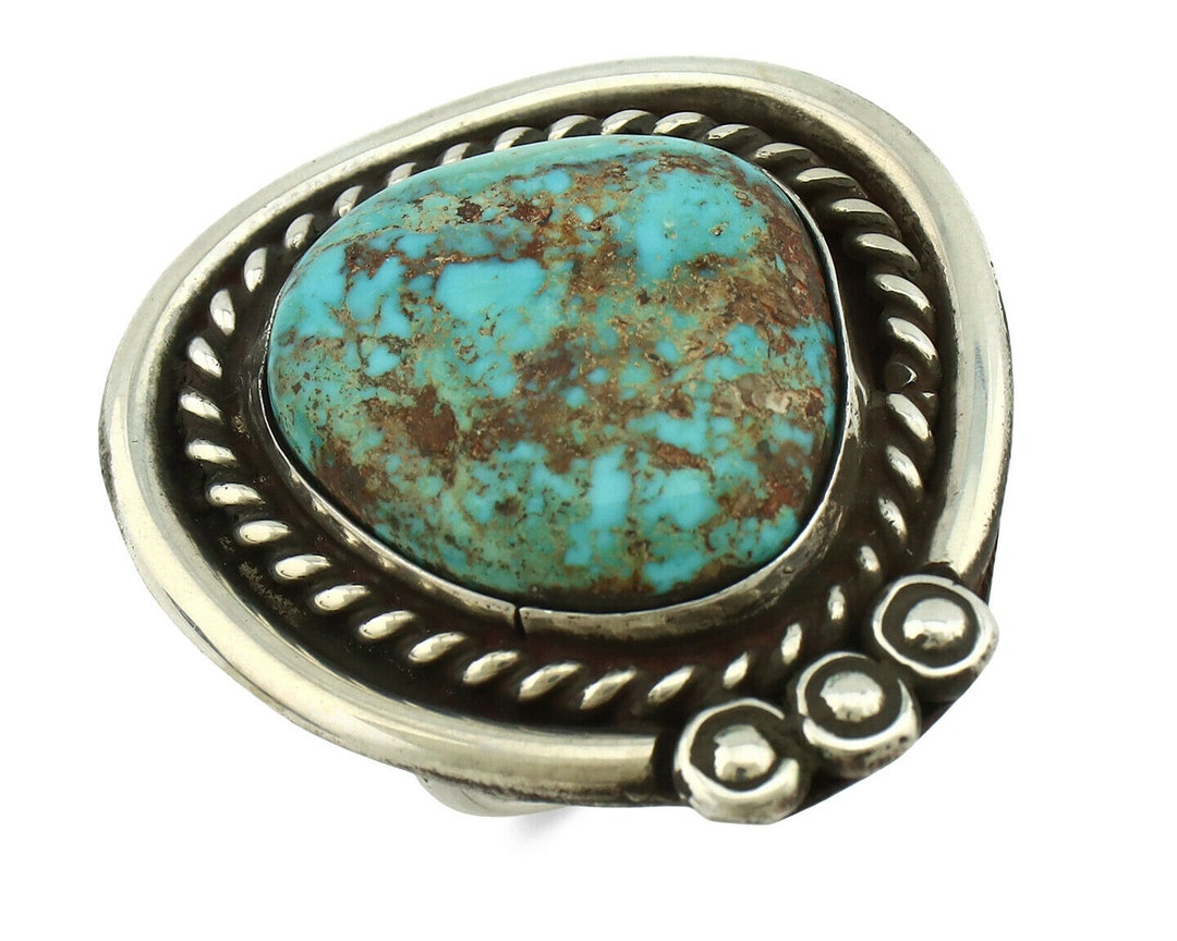 Navajo Ring .925 Silver Bisbee Turquoise Native American - Etsy