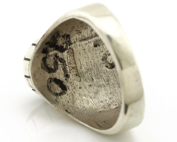 Zuni Inlaid Ring .925 Silver Gemstone Artist Dona… - image 7