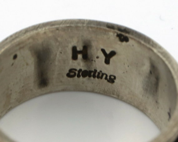 Navajo Pictograph Ring .925 Silver Signed Artist … - image 6