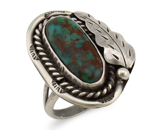 Navajo Handmade Ring 925 Silver Turquoise Native … - image 1